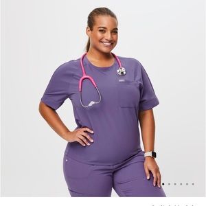 Figs amethyst scrub top